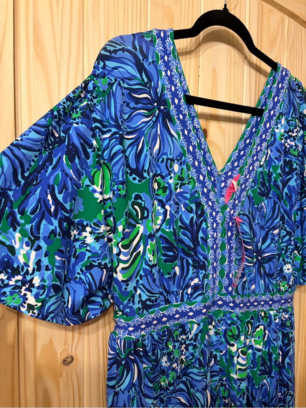 Lilly Pulitzer Addison Elbow Sleeve Abaco Blue Turtle Awe Engineer Maxi Dress 14 - Picture 6 of 9